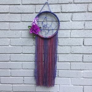 Purple floral dreamcatcher